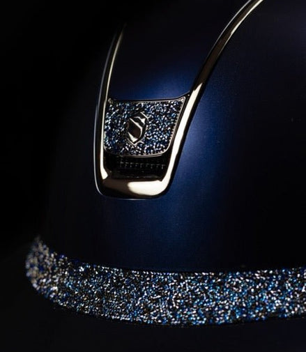 Samshield Miss Glossy Blue Frontal band + Blazon Ultra Fine Rocks Cosmic Nights Samshield - Maddelin Equestrian Samshield