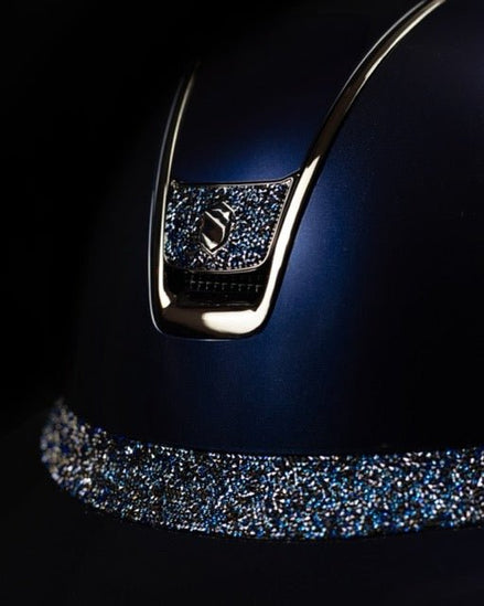 Samshield Miss Glossy Blue Frontal band + Blazon Ultra Fine Rocks Cosmic Nights Samshield - Maddelin Equestrian Samshield