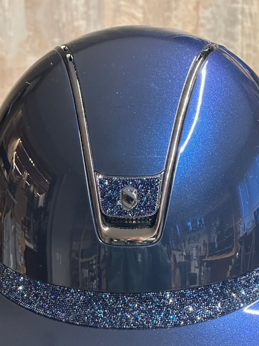 Samshield Miss Glossy Blue Frontal band + Blazon Ultra Fine Rocks Cosmic Nights Samshield - Maddelin Equestrian Samshield