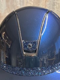 Samshield Miss Glossy Blue Frontal band + Blazon Ultra Fine Rocks Cosmic Nights Samshield - Maddelin Equestrian Samshield
