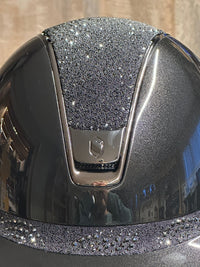 Samshield Miss Glossy Crystal Intarsia Chrome Black Samshield - Maddelin Equestrian Samshield