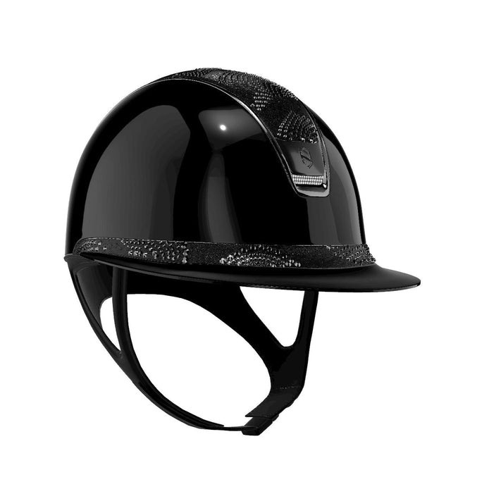 Samshield Miss Glossy Crystal Intarsia Chrome Black Samshield - Maddelin Equestrian Samshield