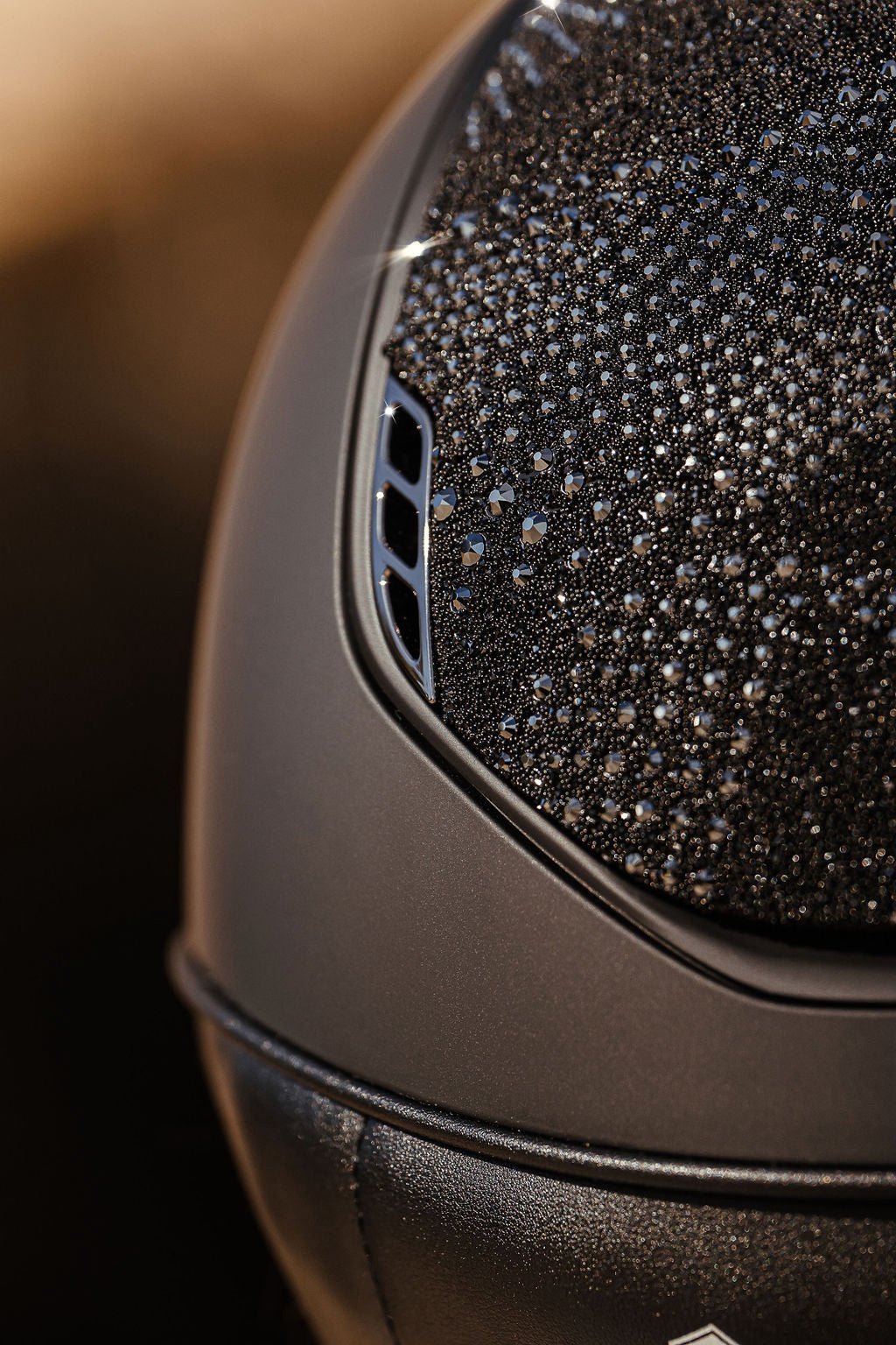 Samshield Miss Shadowmatt Crystal Intarsia Chrome Black Samshield - Maddelin Equestrian Samshield