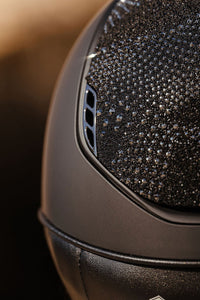 Samshield Miss Shadowmatt Crystal Intarsia Chrome Black Samshield - Maddelin Equestrian Samshield