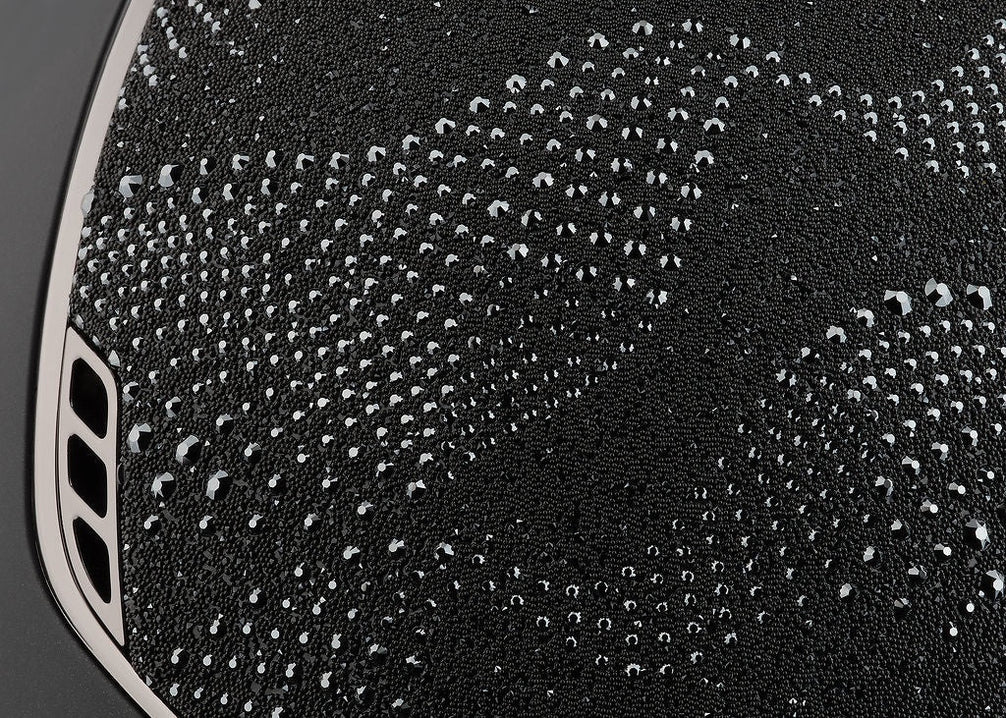 Samshield Miss Shadowmatt Crystal Intarsia Chrome Black Samshield - Maddelin Equestrian Samshield