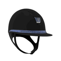 Samshield Miss Shield 2.0 Shadowmatt Blue Crystal Fabric Paradise Shine Samshield - Maddelin Equestrian Samshield