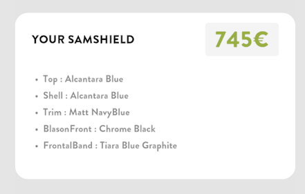 Samshield Miss Shield Alcantara Blue Tiara Blue Graphite S56 Samshield - Maddelin Equestrian Samshield