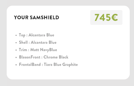 Samshield Miss Shield Alcantara Blue Tiara Blue Graphite S56 Samshield - Maddelin Equestrian Samshield