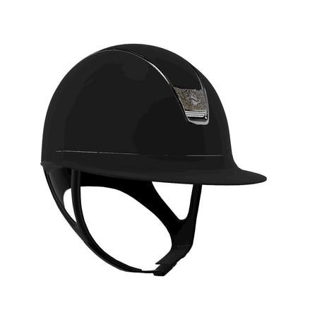 Samshield Miss Shield Chrome Black Trim Blazon Crystal Fabric MetalEclipse Samshield - Maddelin Equestrian Samshield