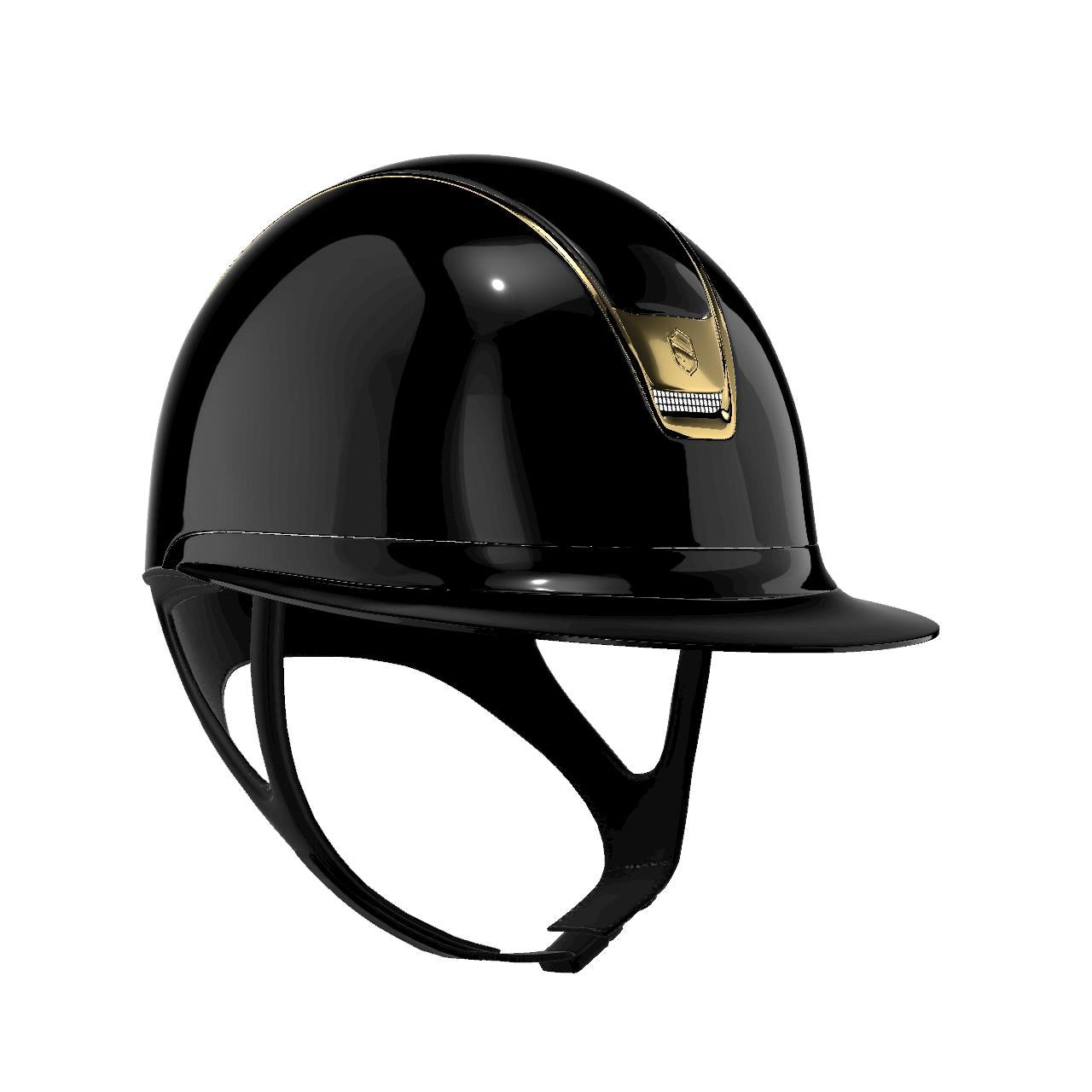 Samshield Miss Shield Glossy Black Chrome Gold Samshield - Maddelin Equestrian Samshield