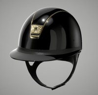 Samshield Miss Shield Glossy Black Trim Chrome Gold Blazon Crystal Fabric Metal Eclipse Samshield - Maddelin Equestrian Samshield