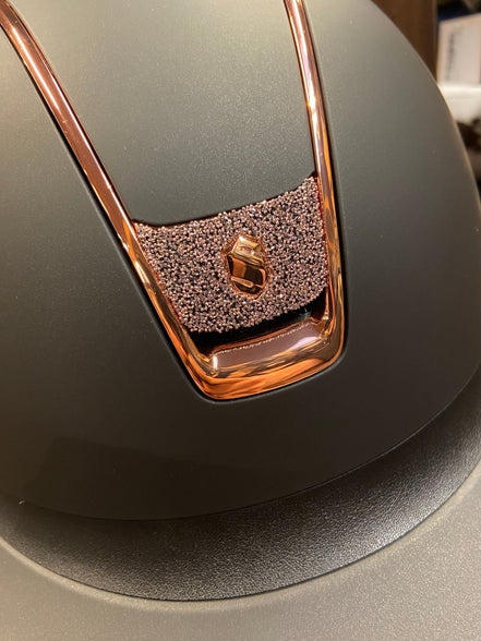 Samshield Miss Shield matt Black Chrome PinkGold Blazon Crystal Fabric Samshield - Maddelin Equestrian Samshield