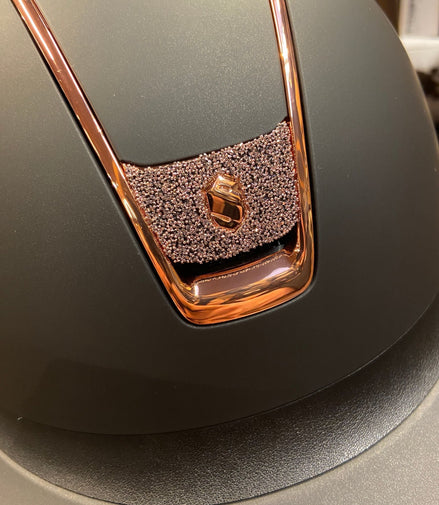 Samshield Miss Shield matt Black Chrome PinkGold Blazon Crystal Fabric Samshield - Maddelin Equestrian Samshield