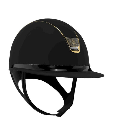 Samshield Miss Shield Matt Black Trim Chrome Gold Blazon Crystal Fabric MetalEclipse Samshield - Maddelin Equestrian Samshield