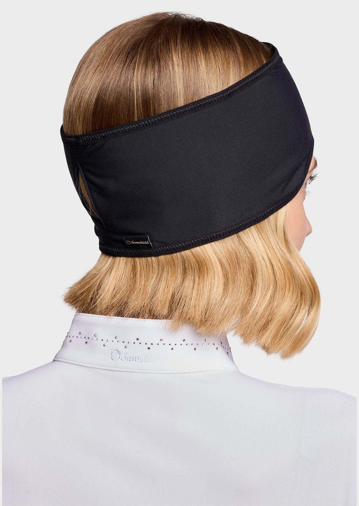 Samshield Noor Hoofdband FW26 Zwart - achterkant - Maddelin Equestrian