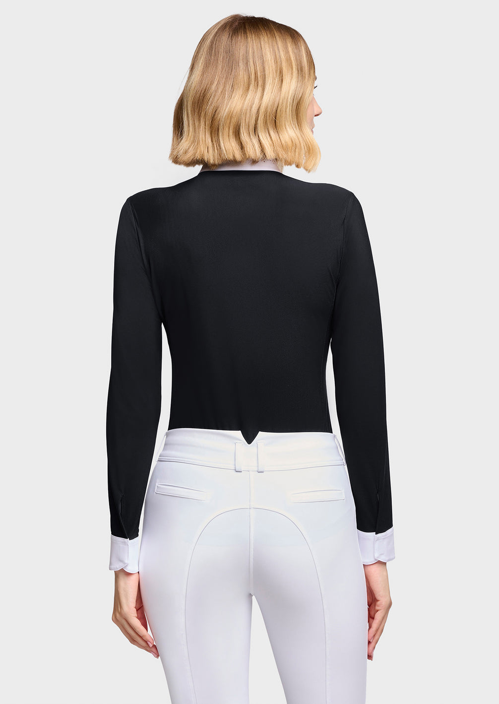 Samshield Olivia Wedstrijdshirt Lange Mouwen Dames FW26 Zwart - achterkant - Maddelin Equestrian