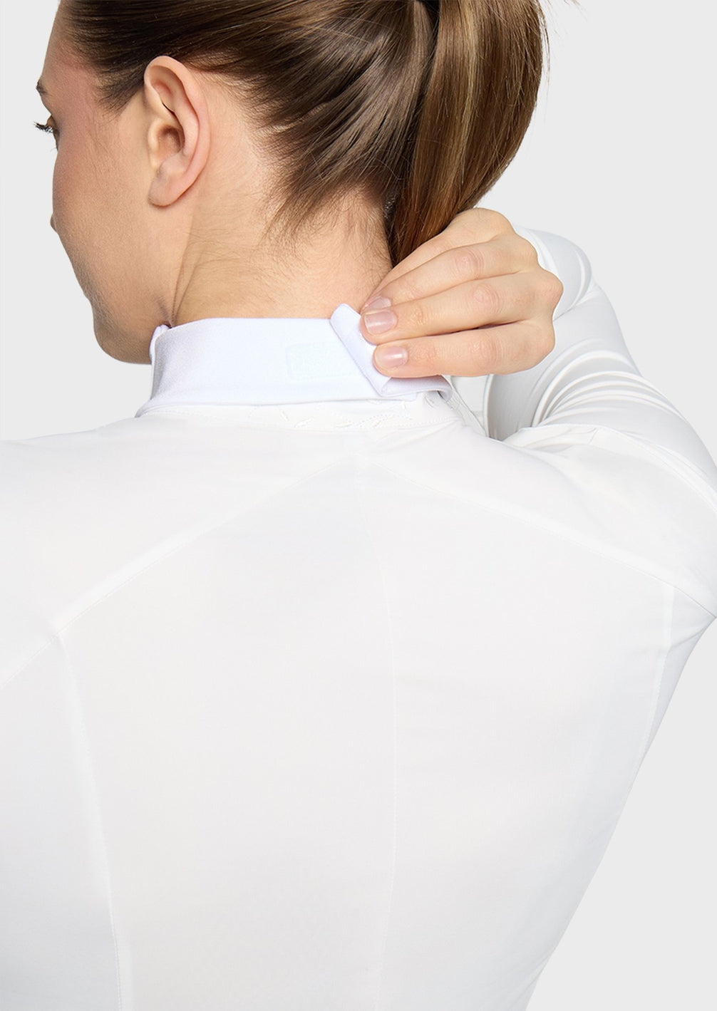 Samshield Plastron Crystal Fabric FW26 Golden Shadow - achterkant - Maddelin Equestrian