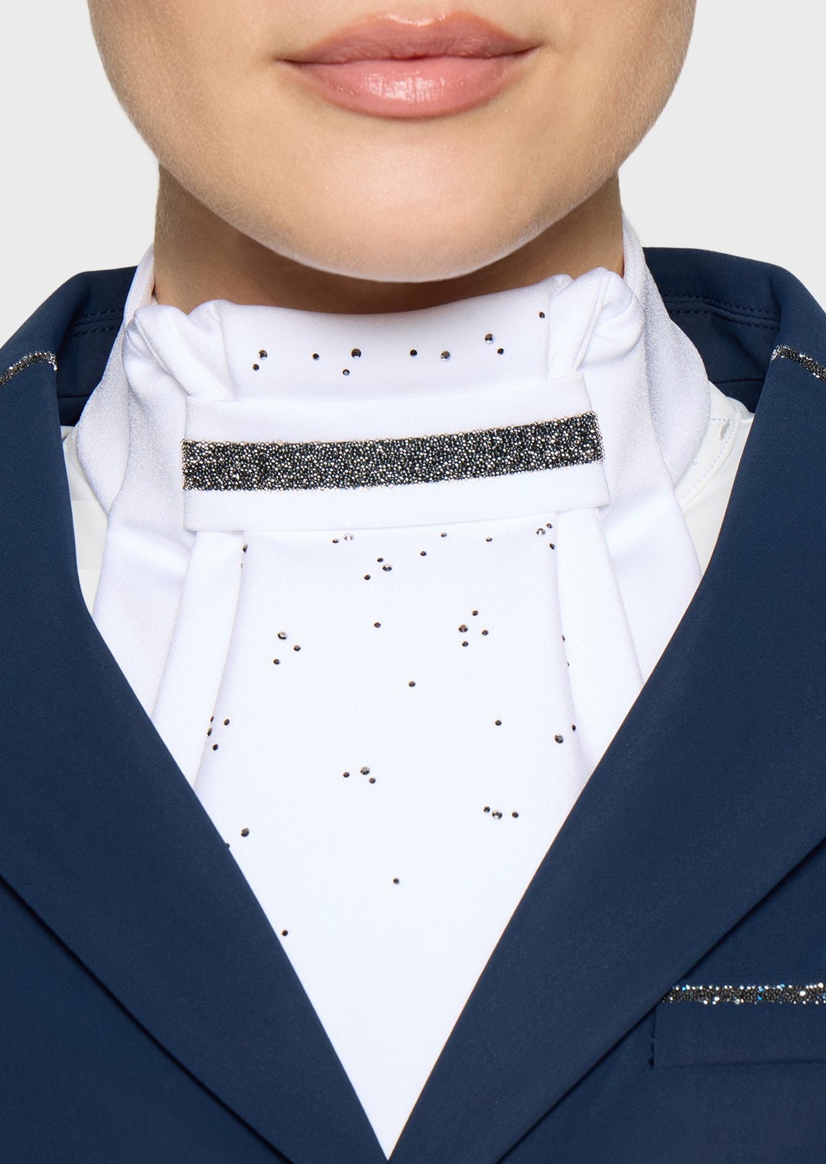 Samshield Plastron Crystal Fabric FW26 Golden Shadow - detail - Maddelin Equestrian