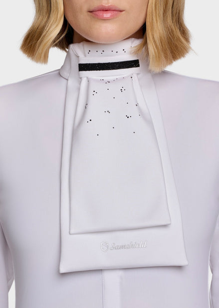 Samshield Plastron Crystal Fabric FW26 Black Chrome - voorkant - Maddelin Equestrian