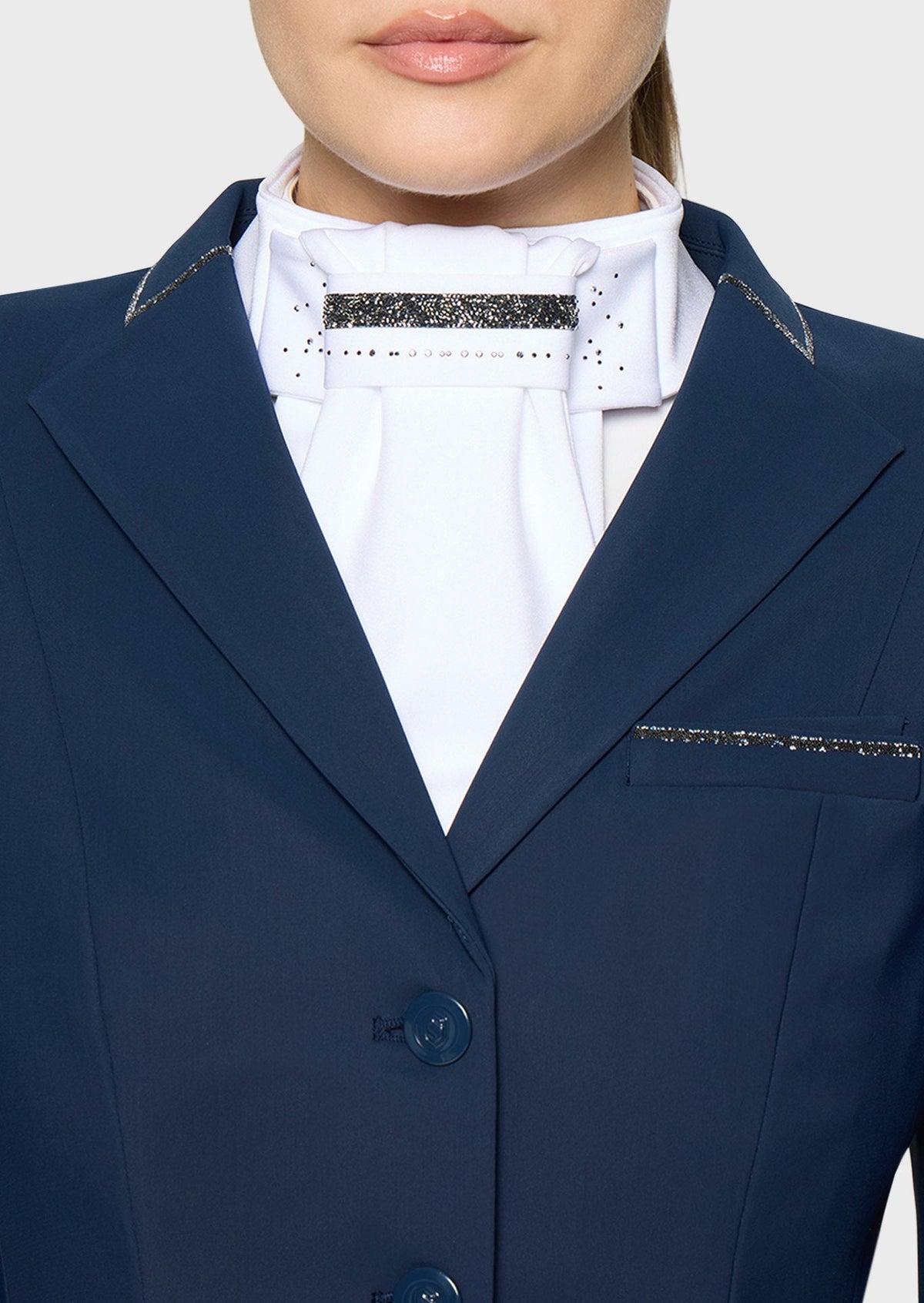 Samshield Plastron Premium FW26 Silver Shade - voorkant - Maddelin Equestrian
