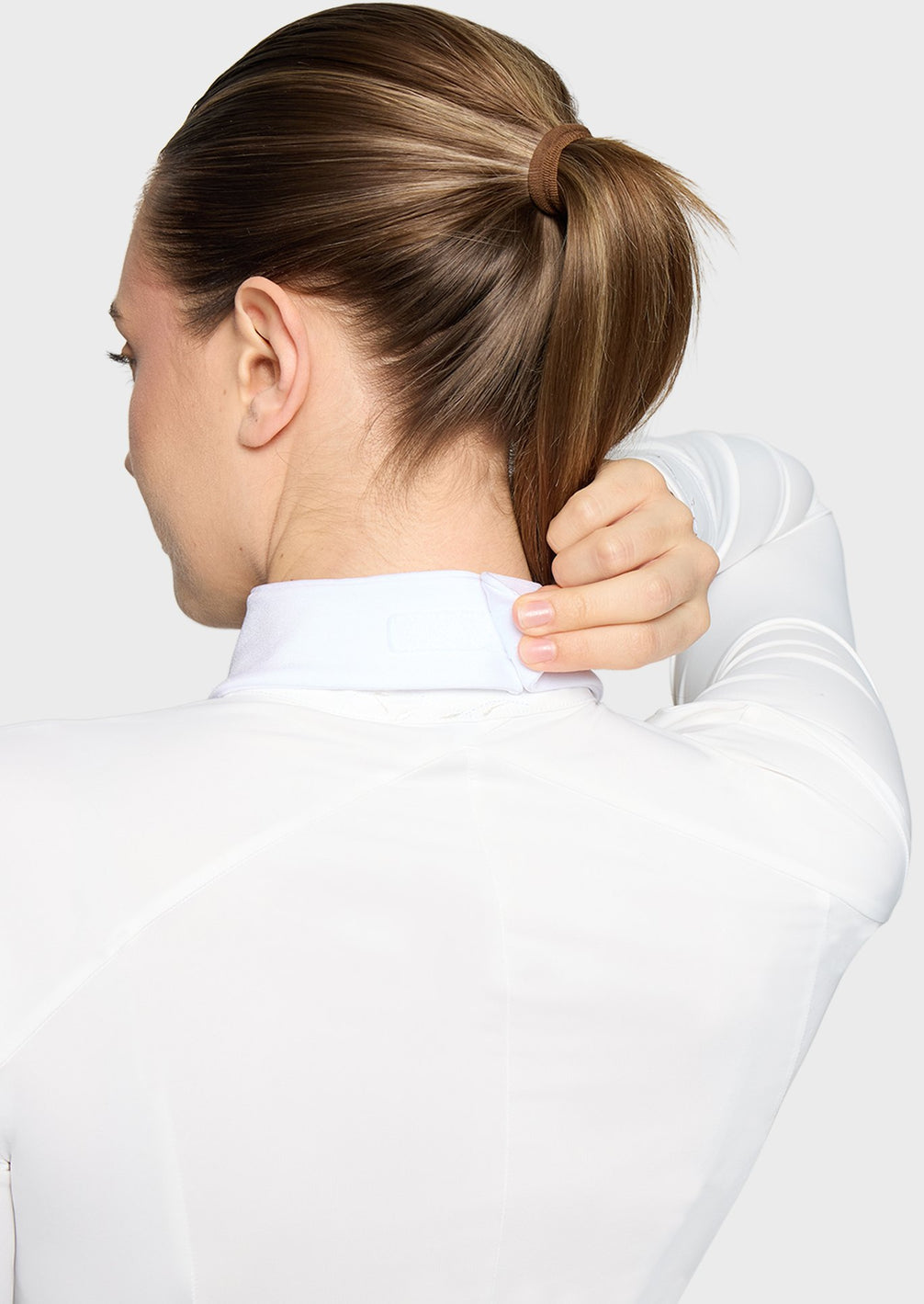 Samshield Plastron Premium FW26 Silver Shade - achterkant - Maddelin Equestrian