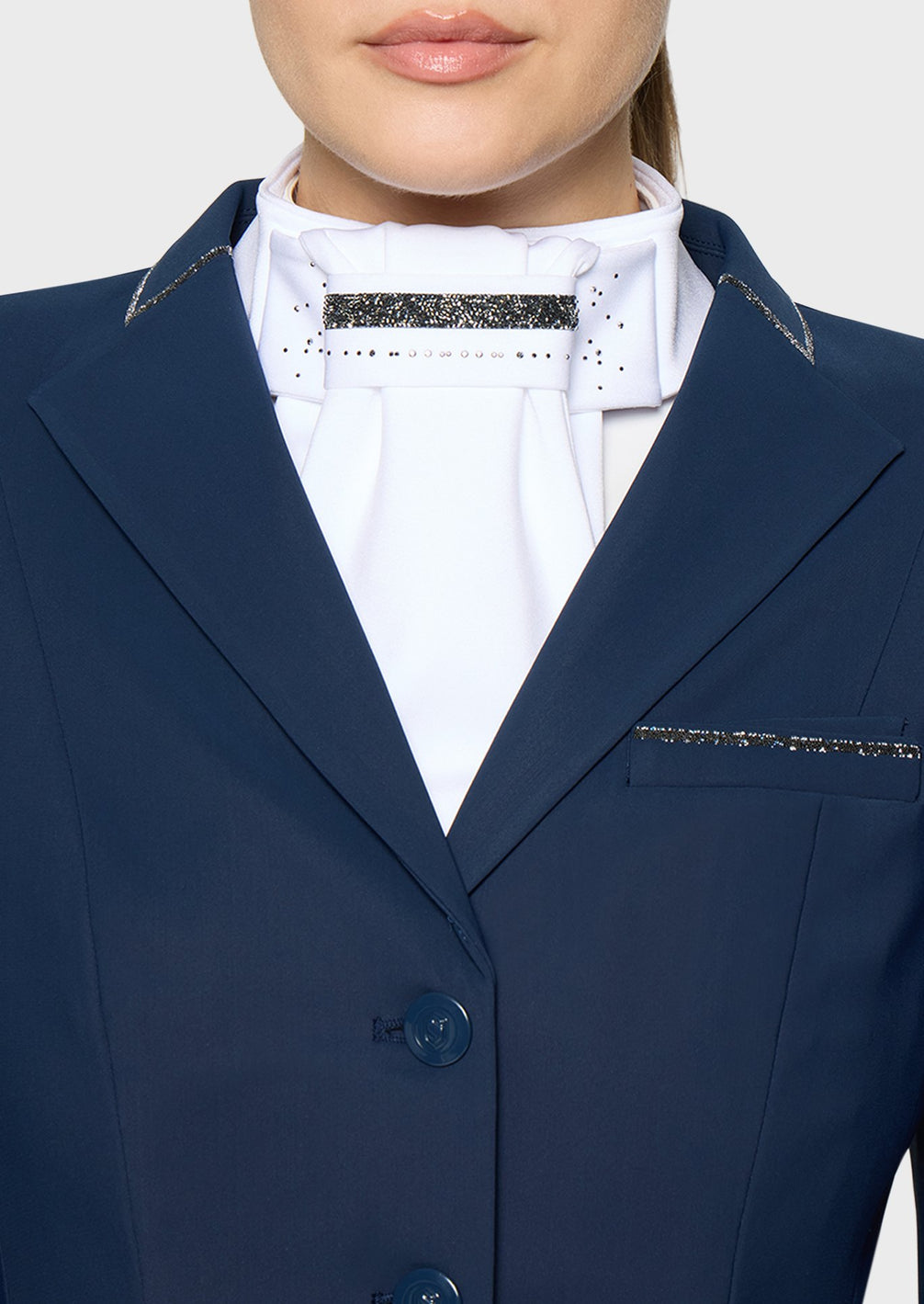 Samshield Plastron Premium FW26 Silver Shade - voorkant - Maddelin Equestrian
