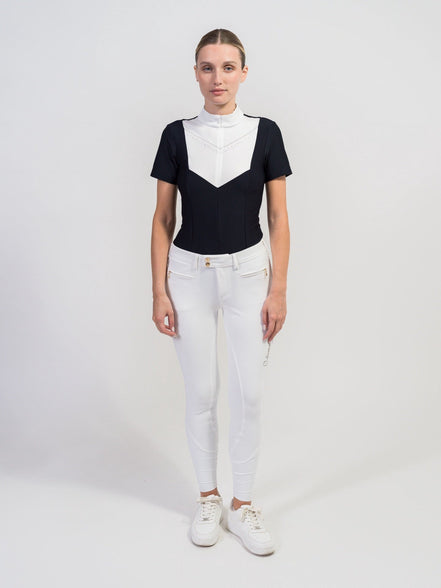 Samshield Scarlett Short Sleeves Women Shirt Texturized Wedstrijdshirts - Maddelin Equestrian Samshield