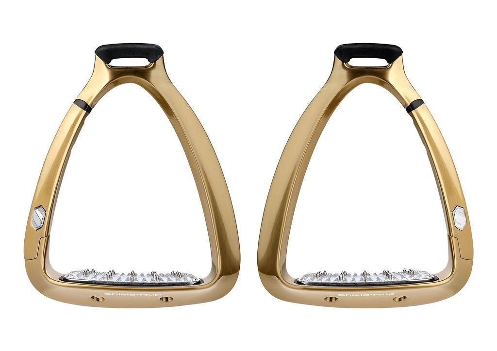 Samshield Shield Rup Safety Stirrup Brushed Champagne Beugels - Maddelin Equestrian Samshield