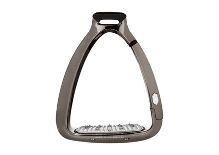 Samshield Shield Rup Safety Stirrup Chrome Black Beugels - Maddelin Equestrian Samshield