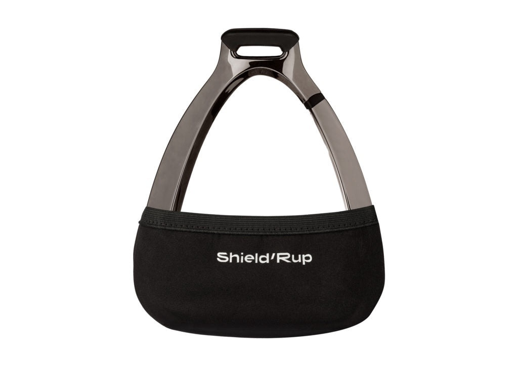 Samshield Shield Rup Safety Stirrup Chrome Black Beugels - Maddelin Equestrian Samshield