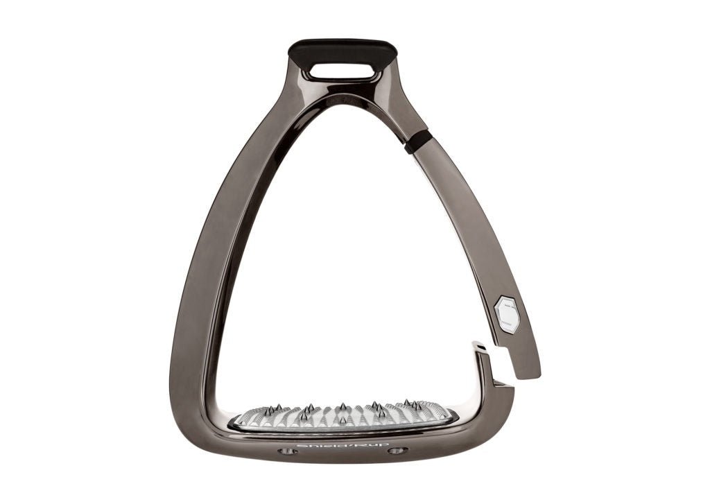 Samshield Shield Rup Safety Stirrup Chrome Black Beugels - Maddelin Equestrian Samshield