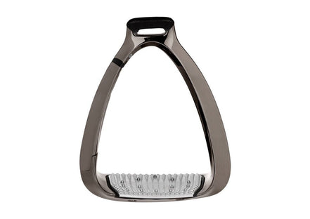 Samshield Shield Rup Safety Stirrup Chrome Black Beugels - Maddelin Equestrian Samshield