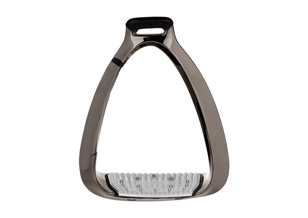 Samshield Shield Rup Safety Stirrup Chrome Black Beugels - Maddelin Equestrian Samshield