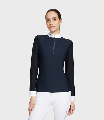 Samshield Shirt Lange Mouw Aloise Boreal Dames Wedstrijdshirts - Maddelin Equestrian Samshield