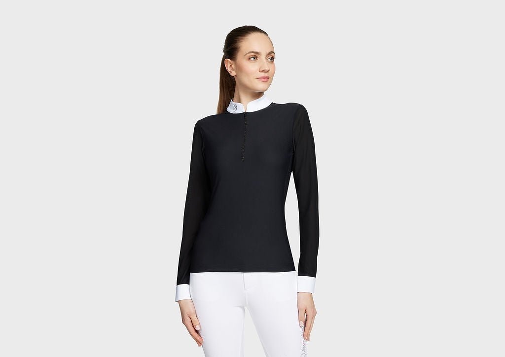 Samshield Shirt Lange Mouw Aloise Boreal Dames Wedstrijdshirts - Maddelin Equestrian Samshield