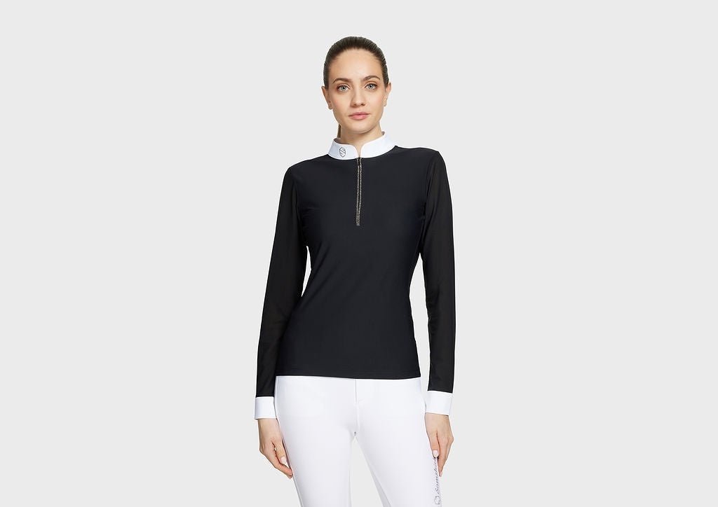 Samshield Shirt Lange Mouw Aloise Boreal Dames Wedstrijdshirts - Maddelin Equestrian Samshield