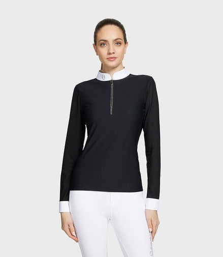 Samshield Shirt Lange Mouw Aloise Boreal Dames Wedstrijdshirts - Maddelin Equestrian Samshield