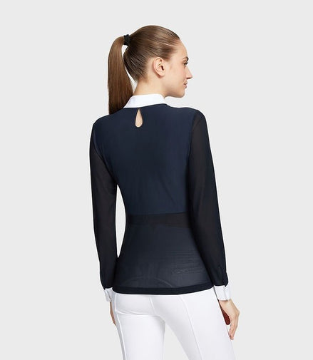 Samshield Shirt Lange Mouw Aloise Boreal Dames Wedstrijdshirts - Maddelin Equestrian Samshield