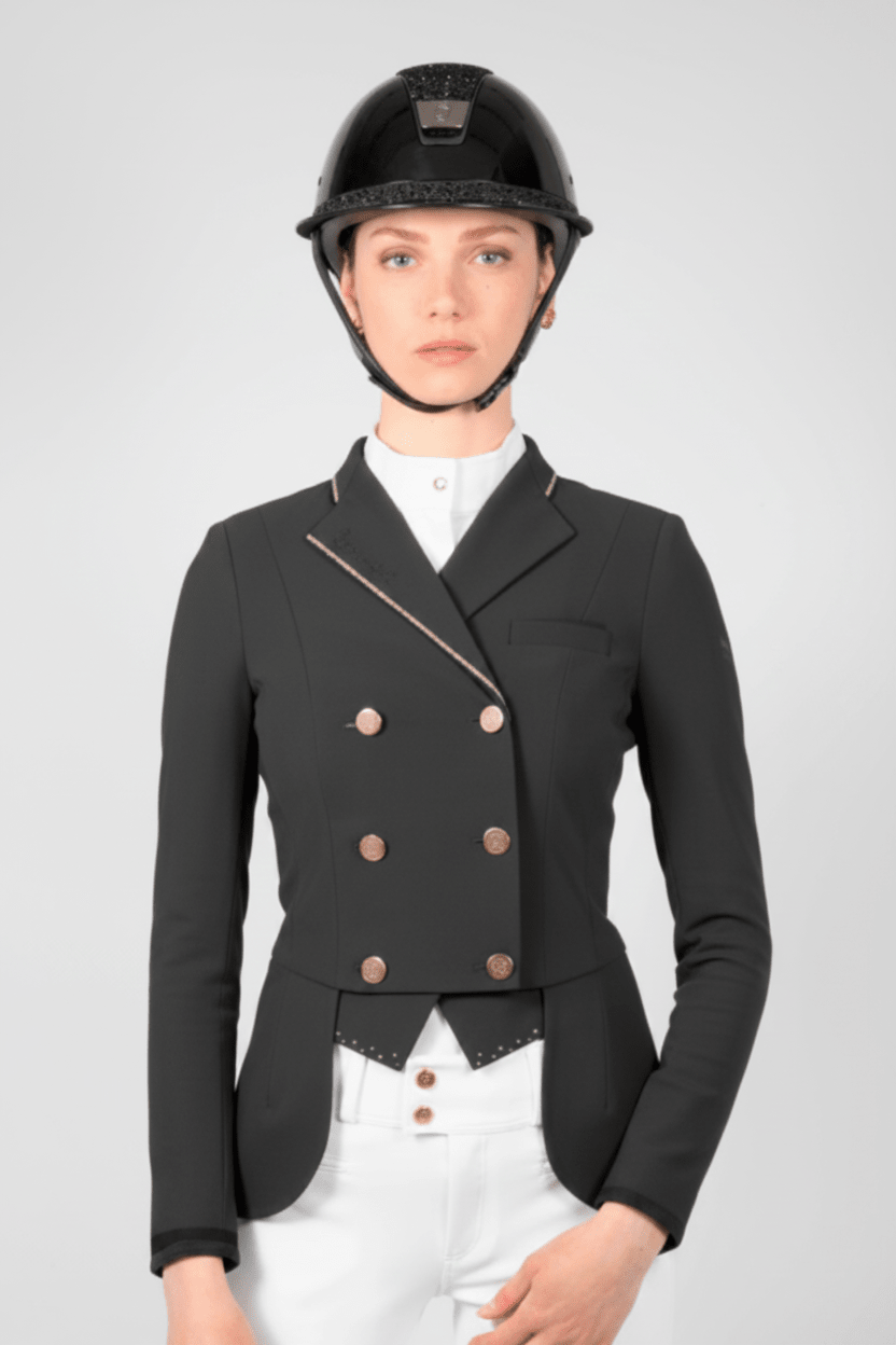 Samshield Short Frac Crystal Fabric Rose Gold Wedstrijdjassen - Maddelin Equestrian