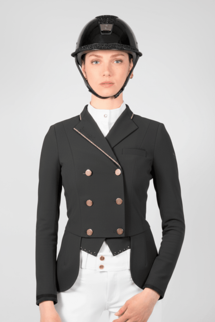 Samshield Short Frac Crystal Fabric Rose Gold Wedstrijdjassen - Maddelin Equestrian