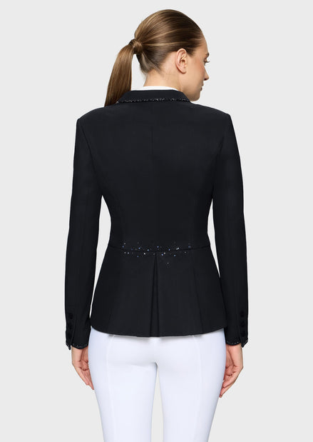 Samshield Victorine Crystal Fabric Wedstrijdjas Dames FW26 Zwart - achterkant - Maddelin Equestrian