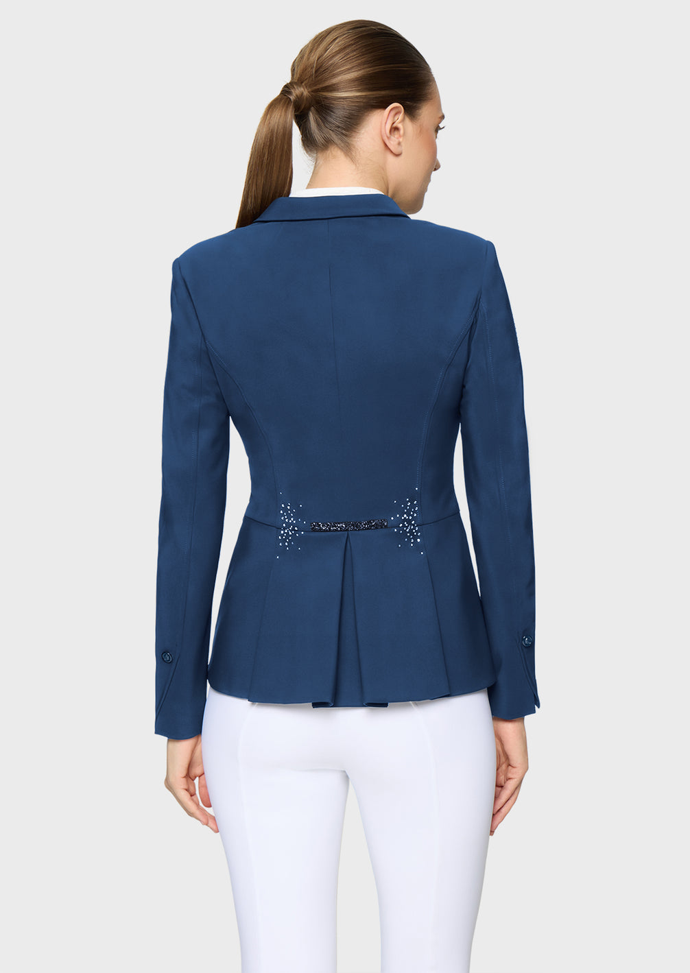 Samshield Victorine Premium Wedstrijdjas Dames FW26 Cosmic Blue - achterkant - Maddelin Equestrian