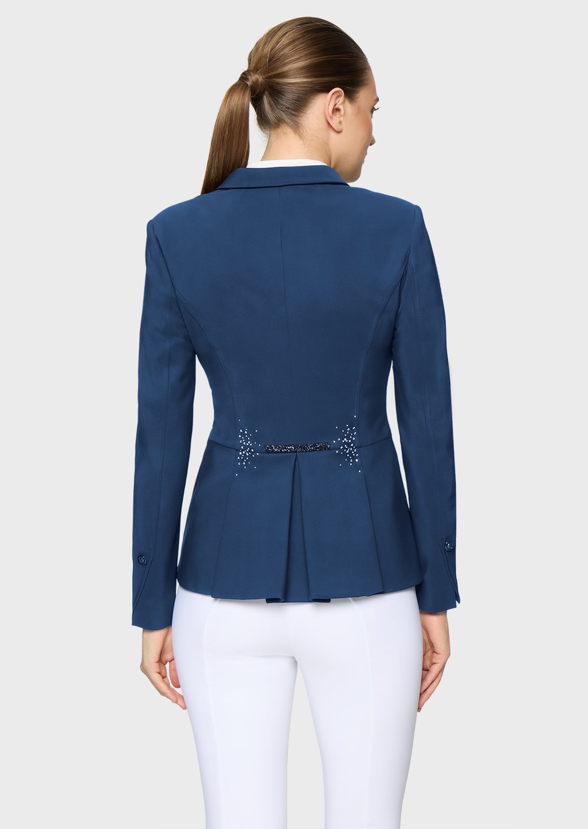 Samshield Victorine Premium Wedstrijdjas Dames FW26 Cosmic Blue - achterkant - Maddelin Equestrian