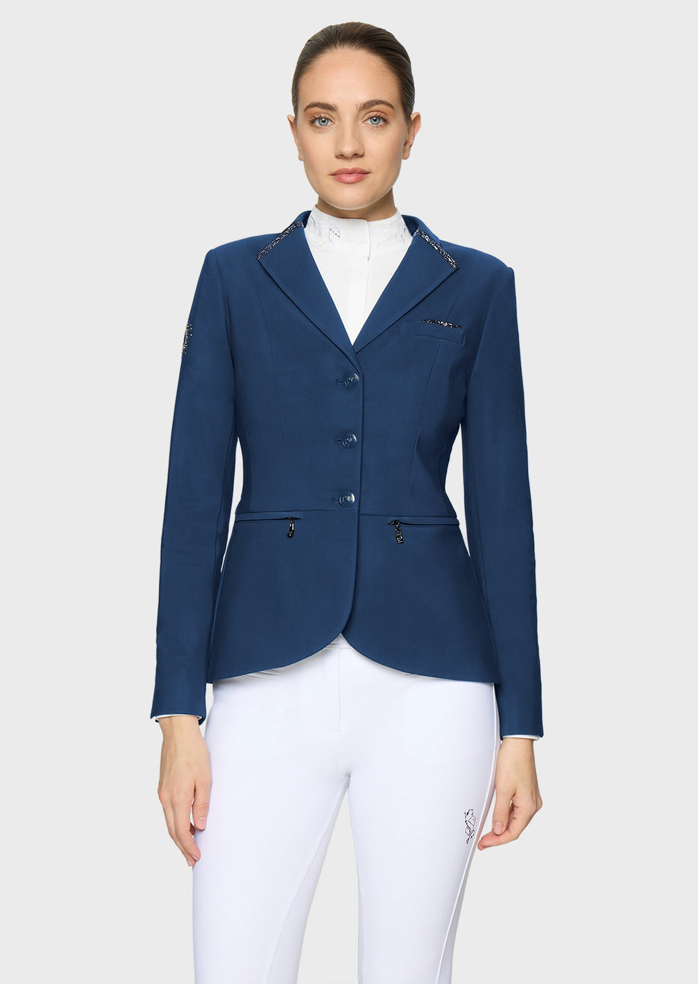 Samshield Victorine Premium Wedstrijdjas Dames FW26 Cosmic Blue - voorkant - Maddelin Equestrian