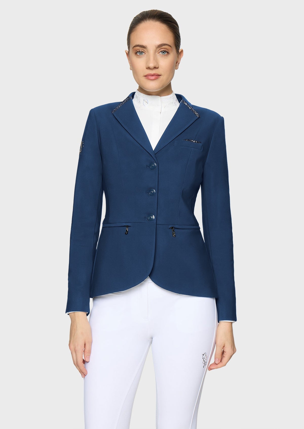 Samshield Victorine Premium Wedstrijdjas Dames FW26 Cosmic Blue - voorkant - Maddelin Equestrian