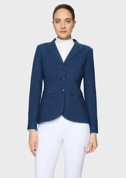 Samshield Victorine Premium Wedstrijdjas Dames FW26 Cosmic Blue - voorkant - Maddelin Equestrian