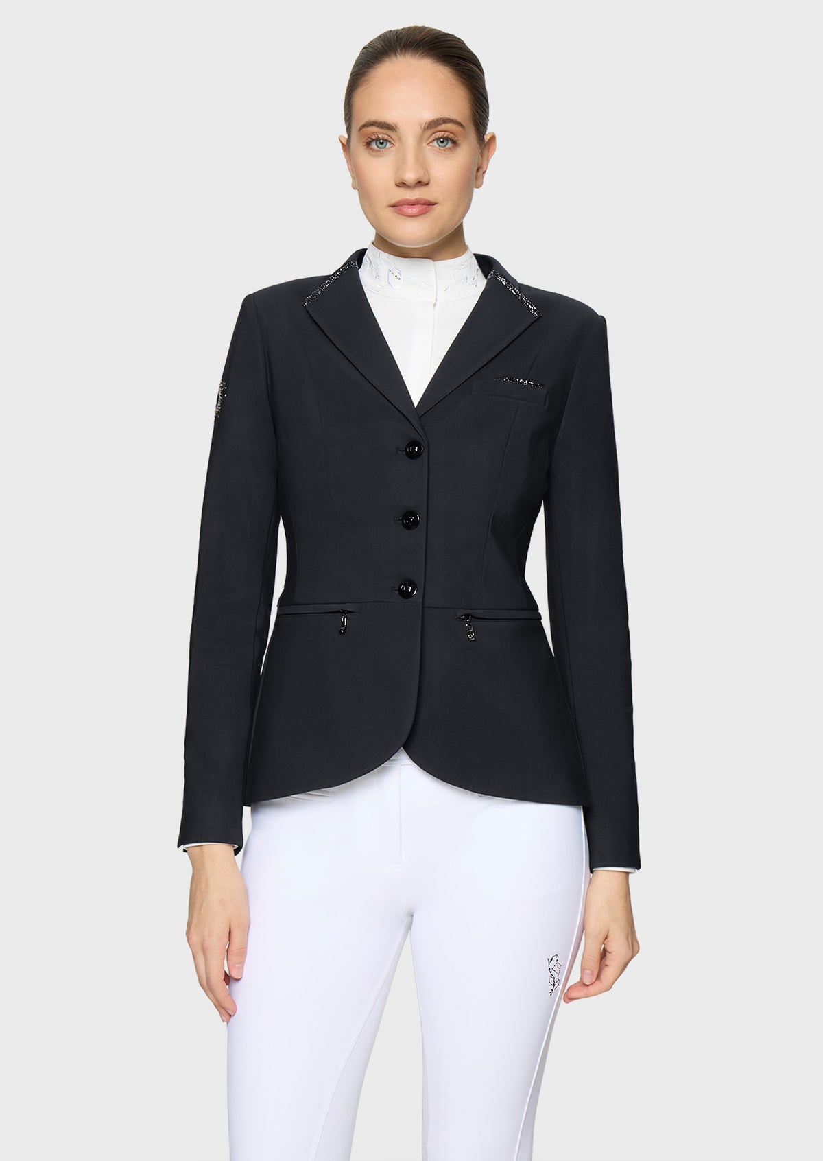 Samshield Victorine Premium Wedstrijdjas Dames FW26 Zwart - voorkant - Maddelin Equestrian