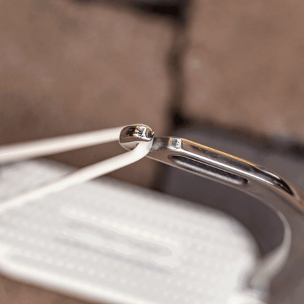 Sprenger Peacock Stirrups with rubber ring - Stainless steel; size 110 mm Black rubber pad Beugels - Maddelin Equestrian Sprenger