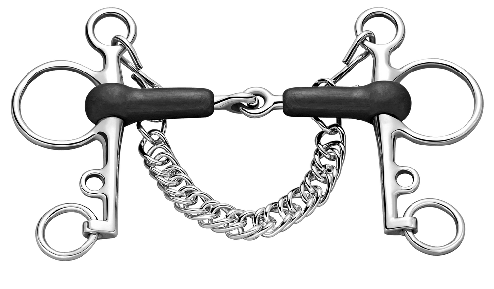 Sprenger Rubber Pelham Lange Scharen - 18mm Pelham - Maddelin Equestrian Sprenger