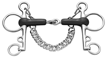 Sprenger Rubber Pelham Lange Scharen - 18mm Pelham - Maddelin Equestrian Sprenger